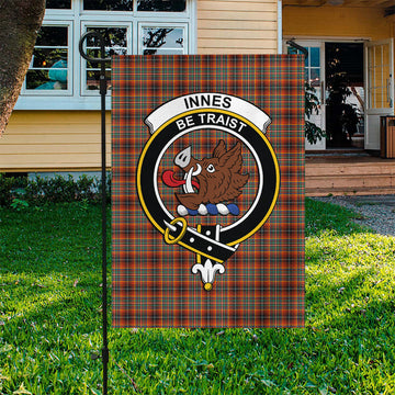 Innes Ancient Tartan Flag with Family Crest