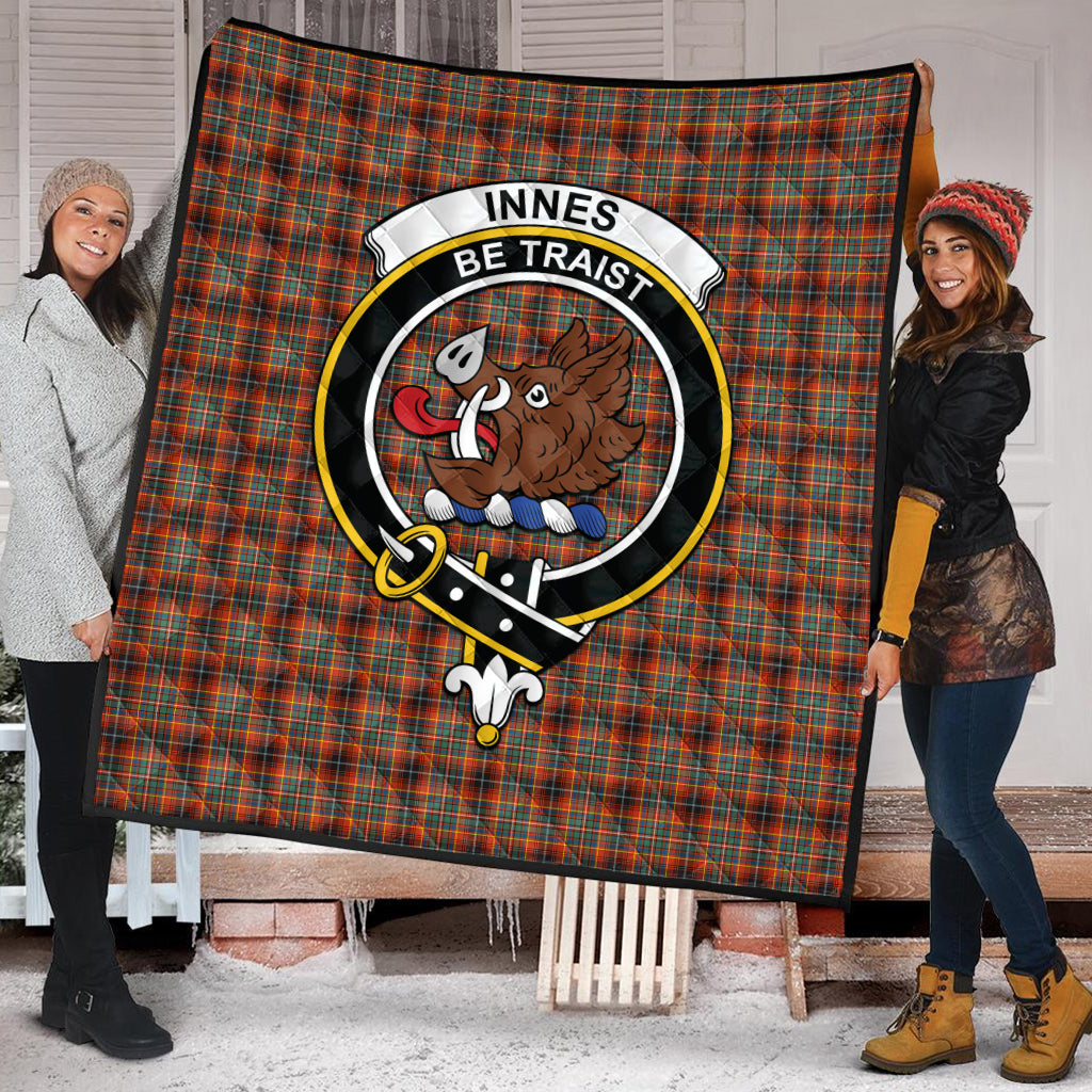 innes-ancient-tartan-quilt-with-family-crest