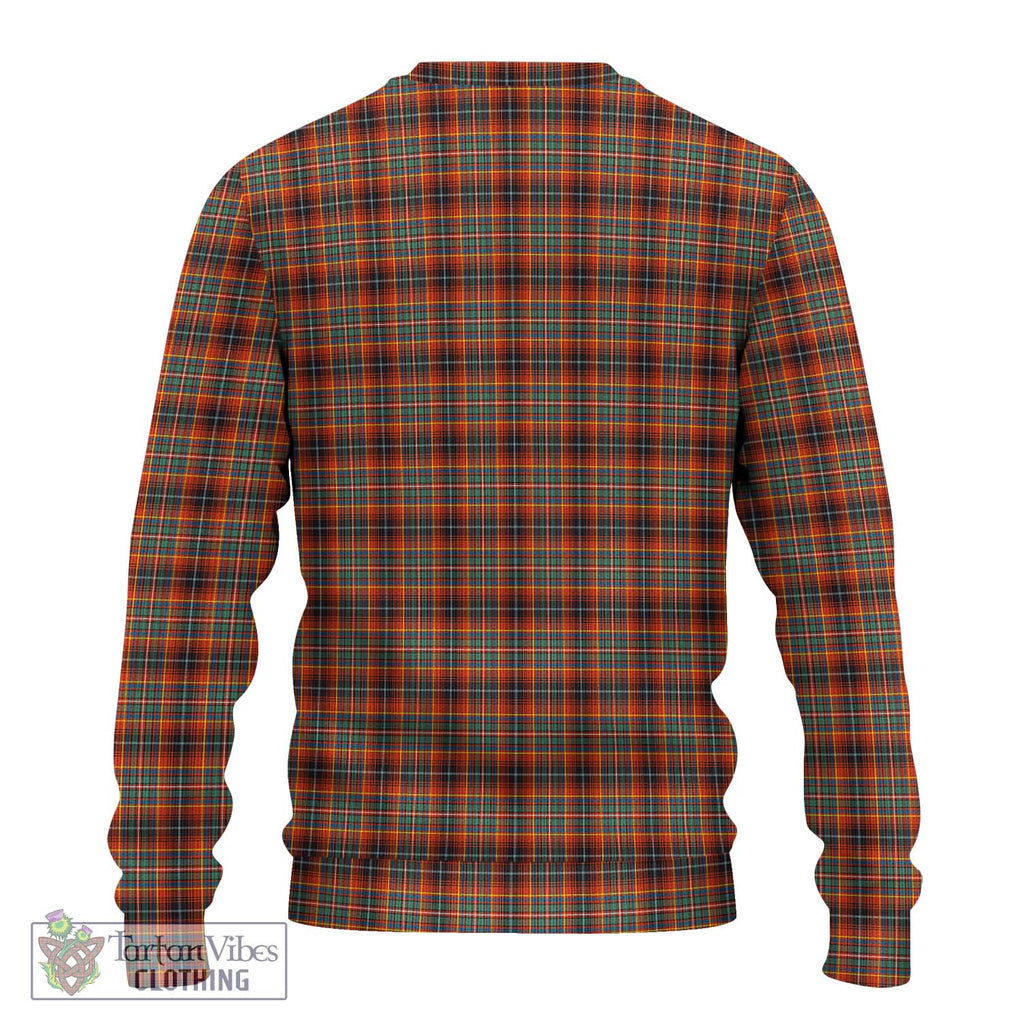 Innes Ancient Tartan Knitted Sweater with Family Crest DNA In Me Style - Tartanvibesclothing Shop