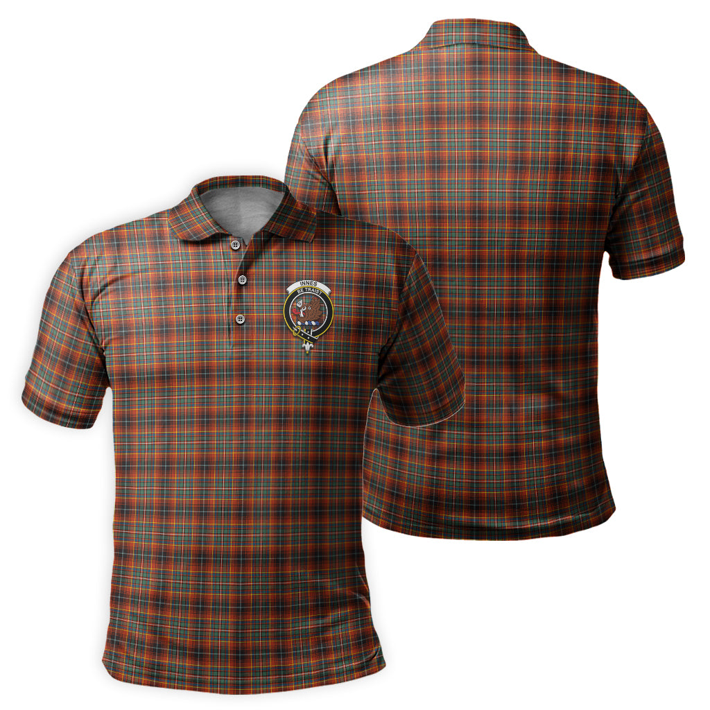 Innes Ancient Tartan Men's Polo Shirt with Family Crest - Tartan Vibes Clothing