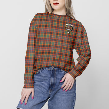 Innes Ancient Tartan Sweatshirt with Family Crest