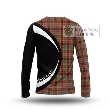 Innes Ancient Tartan Long Sleeve T-Shirt with Family Crest Circle Style