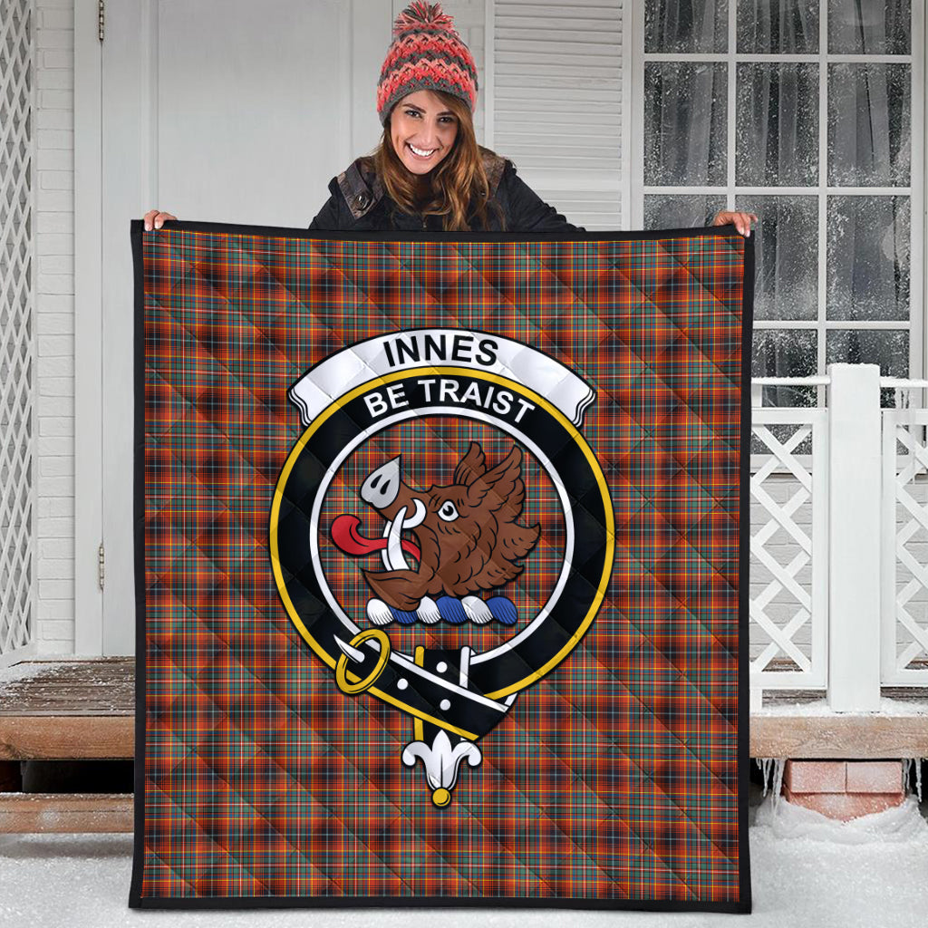 innes-ancient-tartan-quilt-with-family-crest