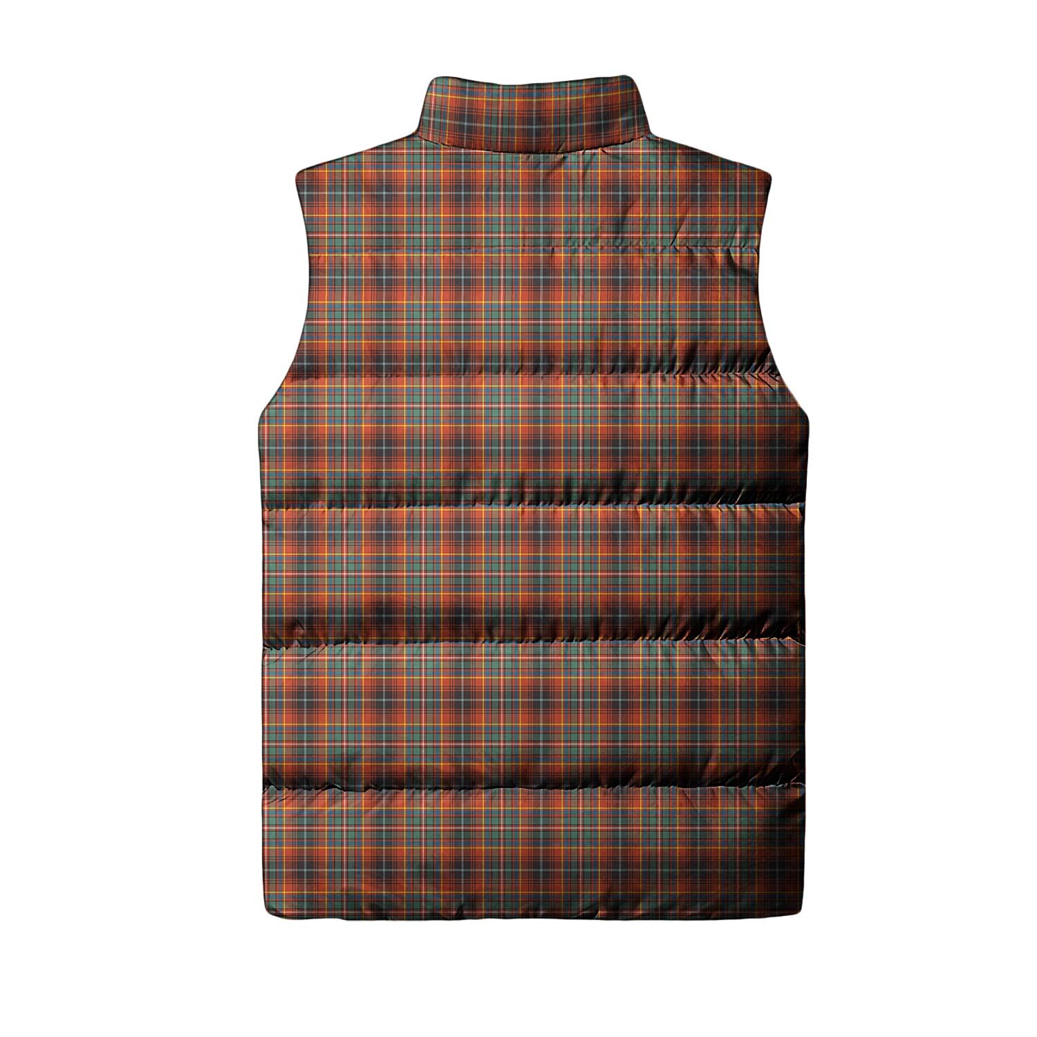 Innes Ancient Tartan Sleeveless Puffer Jacket with Family Crest - Tartanvibesclothing