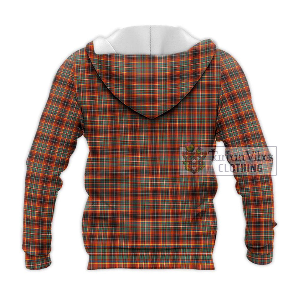 Innes Ancient Tartan Knitted Hoodie with Family Crest DNA In Me Style - Tartanvibesclothing Shop