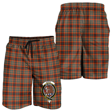 Innes Ancient Tartan Mens Shorts with Family Crest