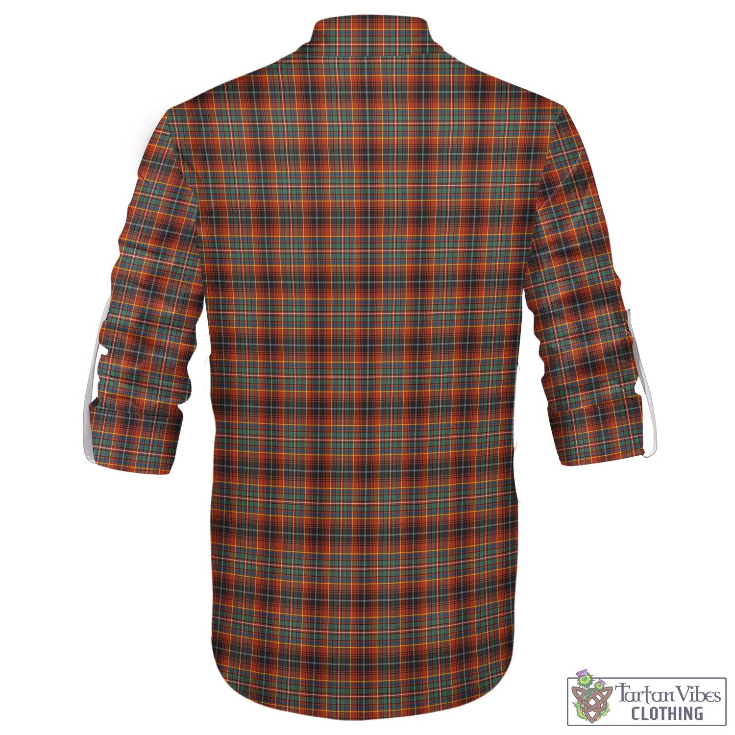 Tartan Vibes Clothing Innes Ancient Tartan Men's Scottish Traditional Jacobite Ghillie Kilt Shirt