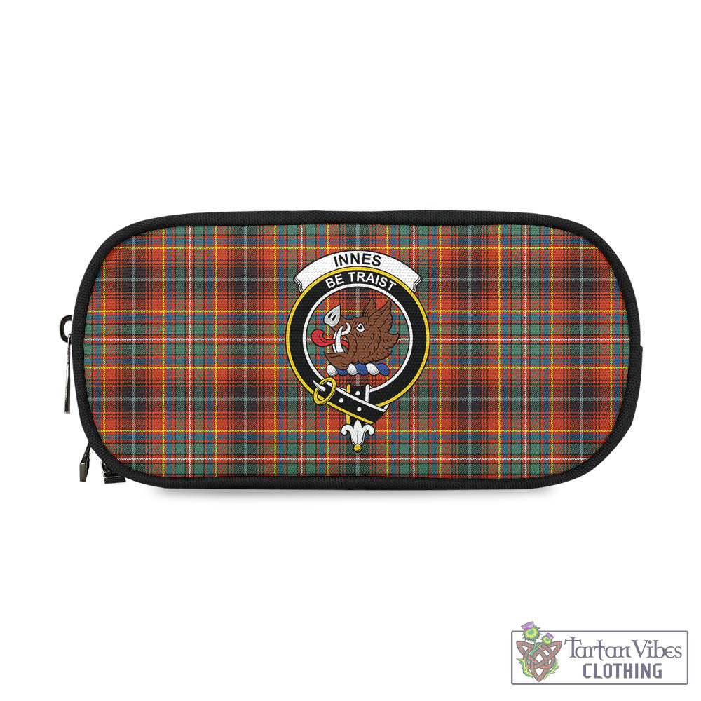 Tartan Vibes Clothing Innes Ancient Tartan Pen and Pencil Case with Family Crest