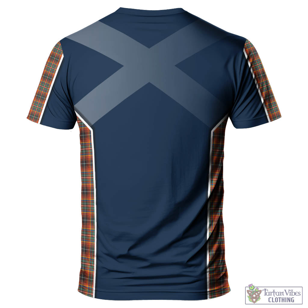 Tartan Vibes Clothing Innes Ancient Tartan T-Shirt with Family Crest and Scottish Thistle Vibes Sport Style