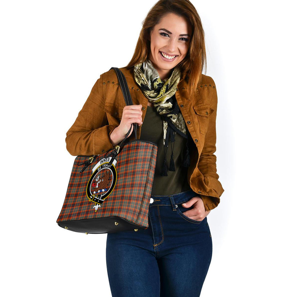 innes-ancient-tartan-leather-tote-bag-with-family-crest