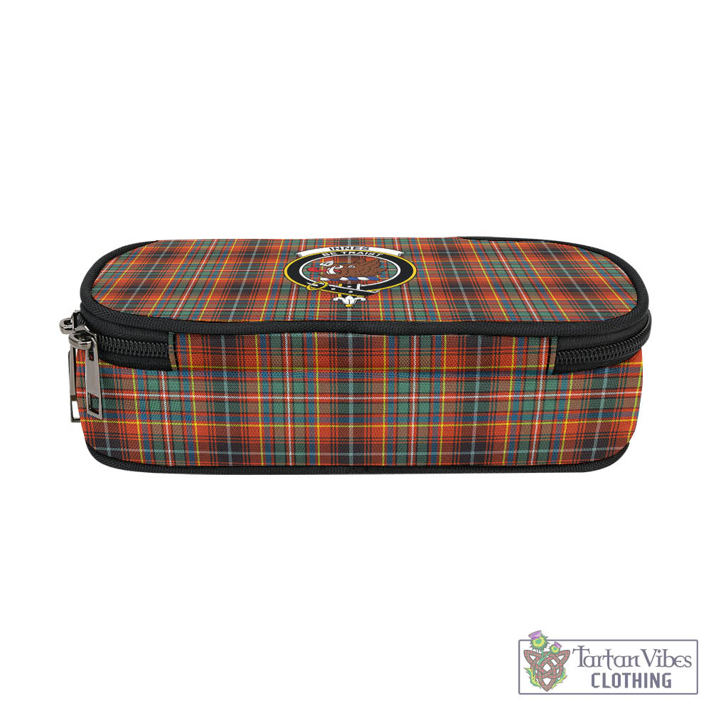 Tartan Vibes Clothing Innes Ancient Tartan Pen and Pencil Case with Family Crest