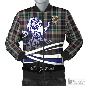 Innes Dress Tartan Bomber Jacket with Alba Gu Brath Regal Lion Emblem