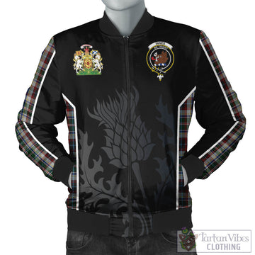 Innes Dress Tartan Bomber Jacket with Family Crest and Scottish Thistle Vibes Sport Style