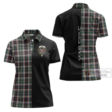 Innes Dress Tartan Women's Polo Shirt with Family Crest and Half Of Me Style