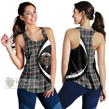 Innes Dress Tartan Women's Racerback Tanks with Family Crest Circle Style