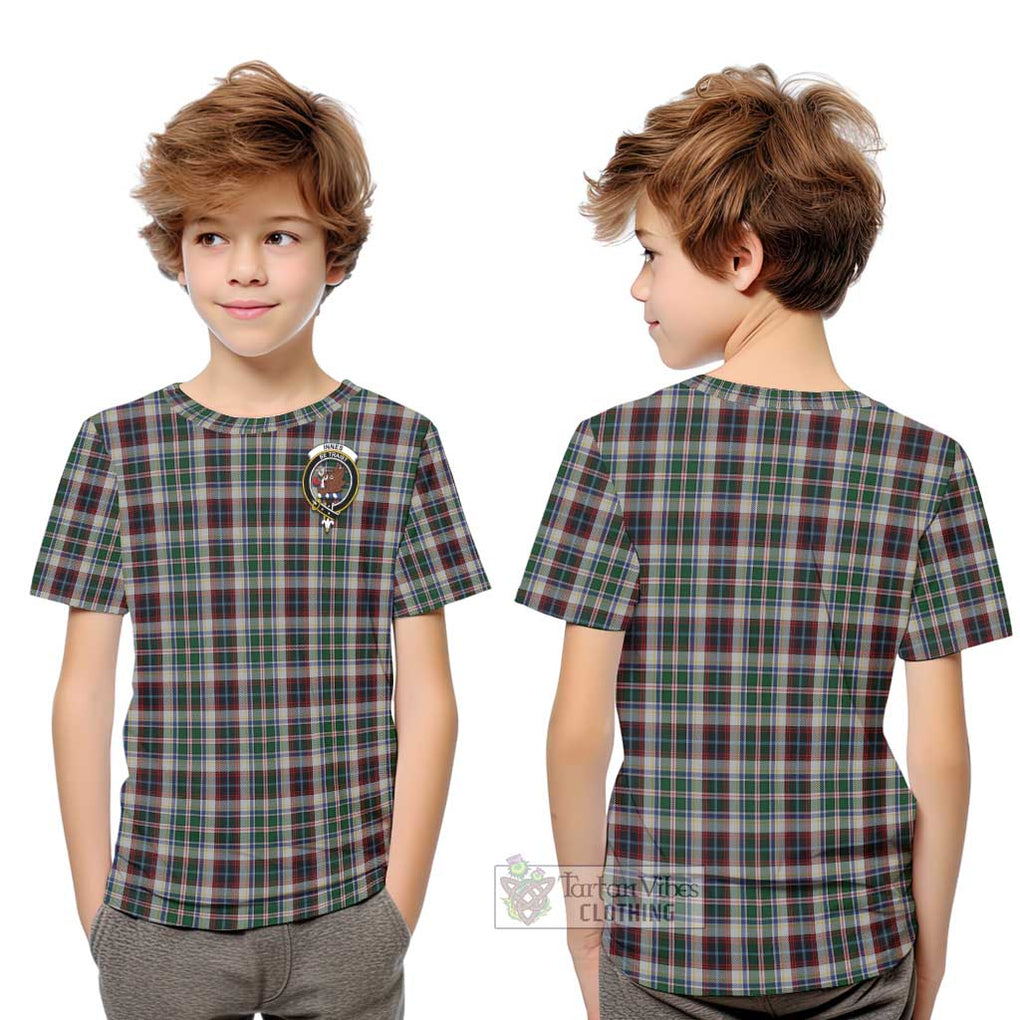 Innes Dress Tartan Kid T-Shirt with Family Crest Youth XL Size14 - Tartanvibesclothing Shop