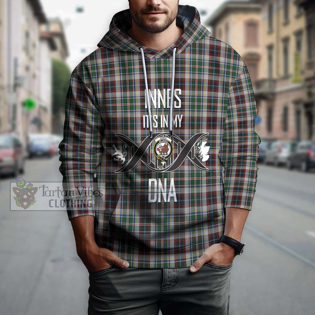 Innes Dress Tartan Hoodie with Family Crest DNA In Me Style Pullover Hoodie - Tartanvibesclothing Shop