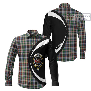 Innes Dress Tartan Long Sleeve Button Up with Family Crest Circle Style