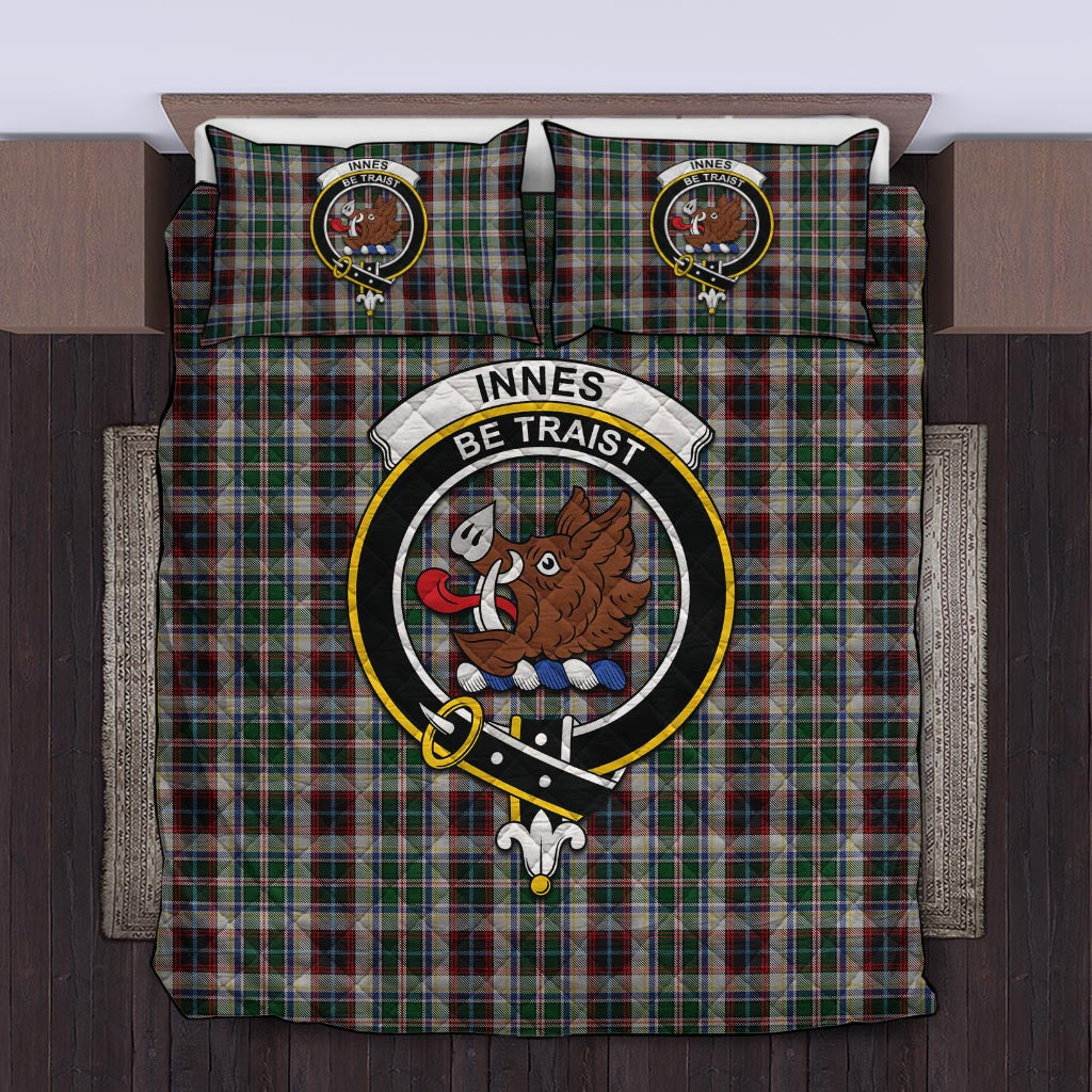 Innes Dress Tartan Quilt Bed Set with Family Crest Twin - Tartan Vibes Clothing