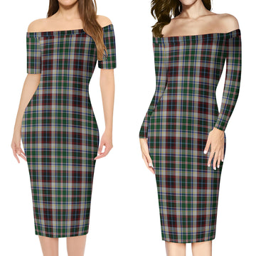 Innes Dress Tartan Off Shoulder Lady Dress