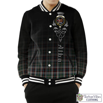 Innes Dress Tartan Baseball Jacket Featuring Alba Gu Brath Family Crest Celtic Inspired