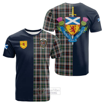 Innes Dress Tartan Cotton T-shirt Alba with Scottish Lion Royal Arm Half Style