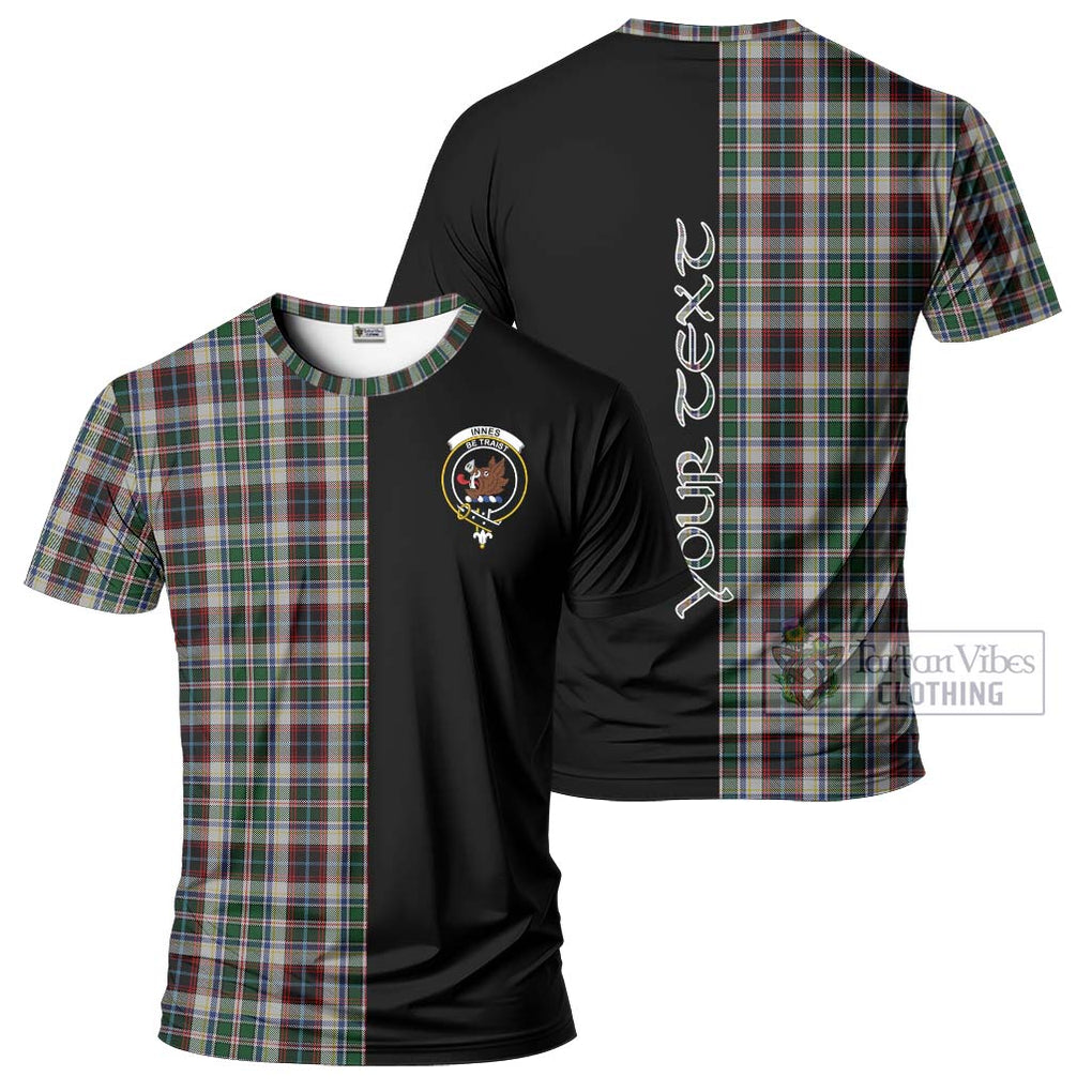 Innes Dress Tartan T-Shirt with Family Crest and Half Of Me Style Kid's Shirt - Tartanvibesclothing Shop