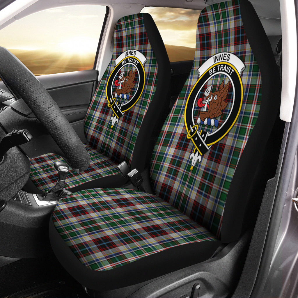 Innes Dress Tartan Car Seat Cover with Family Crest One Size - Tartanvibesclothing