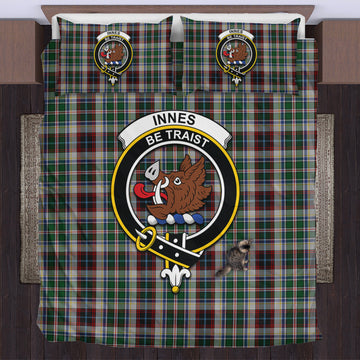 Innes Dress Tartan Bedding Set with Family Crest