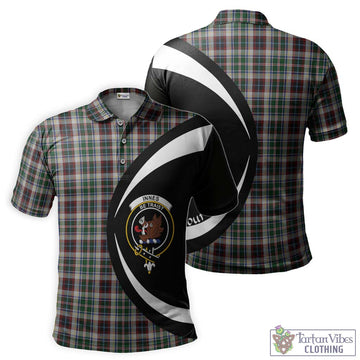 Innes Dress Tartan Men's Polo Shirt with Family Crest Circle Style