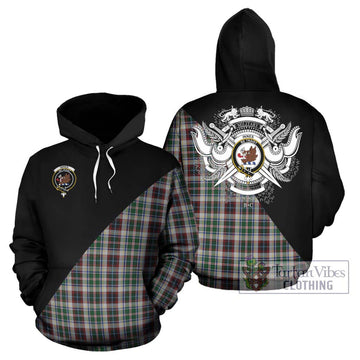 Innes Dress Tartan Hoodie with Family Crest and Military Logo Style