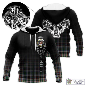 Innes Dress Tartan Knitted Hoodie Featuring Alba Gu Brath Family Crest Celtic Inspired