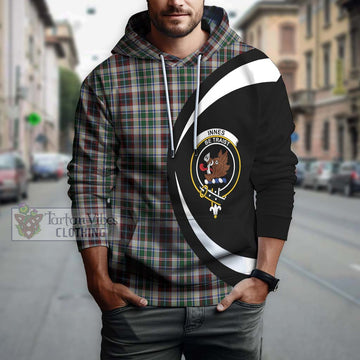 Innes Dress Tartan Hoodie with Family Crest Circle Style