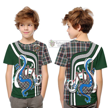 Innes Dress Tartan Kid T-Shirt with Epic Bagpipe Style