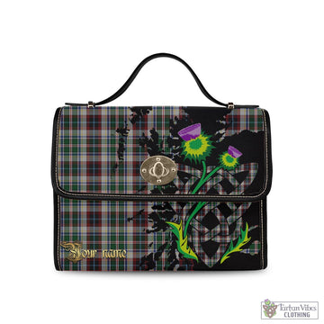 Innes Dress Tartan Waterproof Canvas Bag with Scotland Map and Thistle Celtic Accents