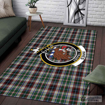 Innes Dress Tartan Area Rug with Family Crest