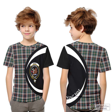 Innes Dress Tartan Kid T-Shirt with Family Crest Circle Style