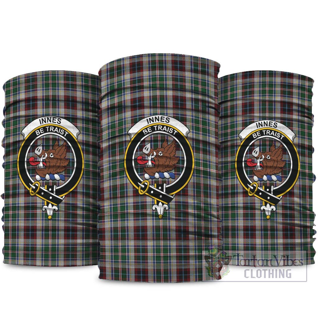 Innes Dress Tartan Neck Gaiters, Tartan Bandanas, Tartan Head Band with Family Crest