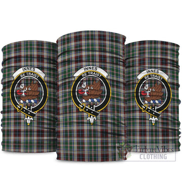 Innes Dress Tartan Neck Gaiters, Tartan Bandanas, Tartan Head Band with Family Crest