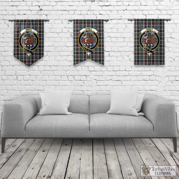 Innes Dress Tartan Gonfalon, Tartan Banner with Family Crest