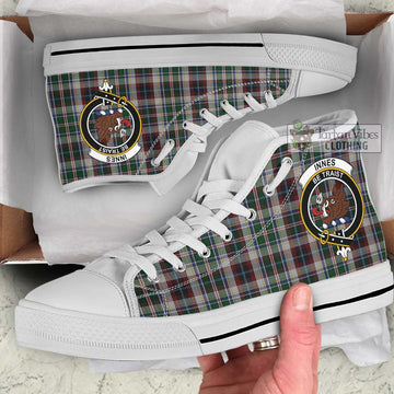 Innes Dress Tartan High Top Shoes with Family Crest