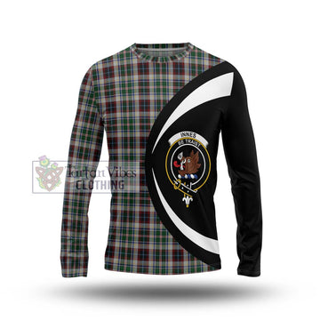 Innes Dress Tartan Long Sleeve T-Shirt with Family Crest Circle Style