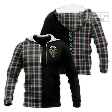 Innes Dress Tartan Knitted Hoodie with Family Crest and Half Of Me Style