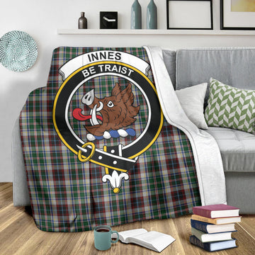 Innes Dress Tartan Blanket with Family Crest