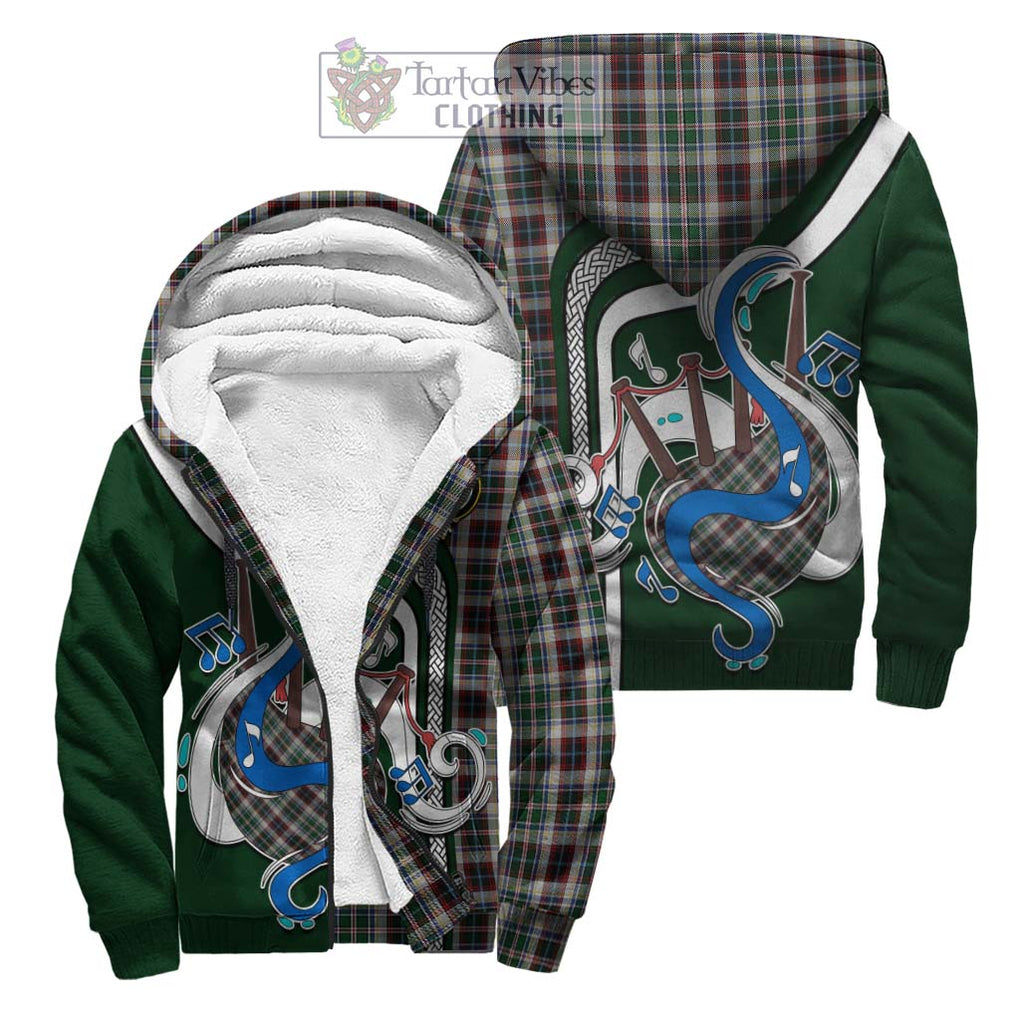 Innes Dress Tartan Sherpa Hoodie with Epic Bagpipe Style Unisex S - Tartanvibesclothing Shop