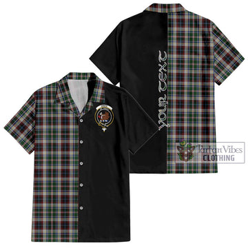 Innes Dress Tartan Short Sleeve Button Shirt with Family Crest and Half Of Me Style