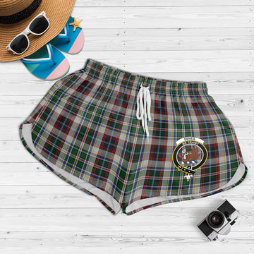 Innes Dress Tartan Womens Shorts with Family Crest