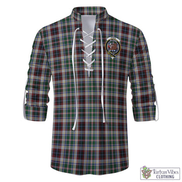 Innes Dress Tartan Men's Scottish Traditional Jacobite Ghillie Kilt Shirt with Family Crest