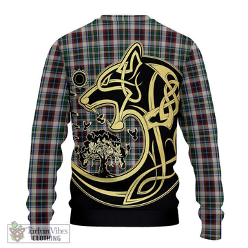 Innes Dress Tartan Ugly Sweater with Family Crest Celtic Wolf Style