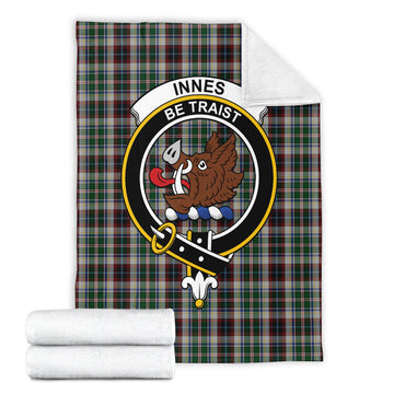 Innes Dress Tartan Blanket with Family Crest